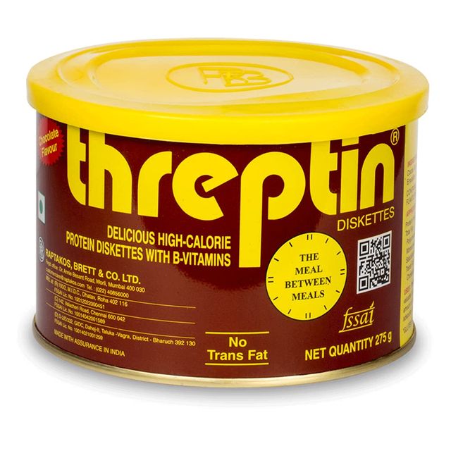 Threptin High-Calorie Protein Diskettes - Chocolate Flavoured Biscuits | Trans Fat-free